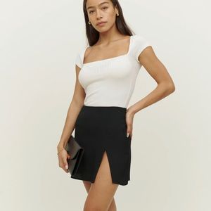 Reformation Margot Black Skirt Size 2